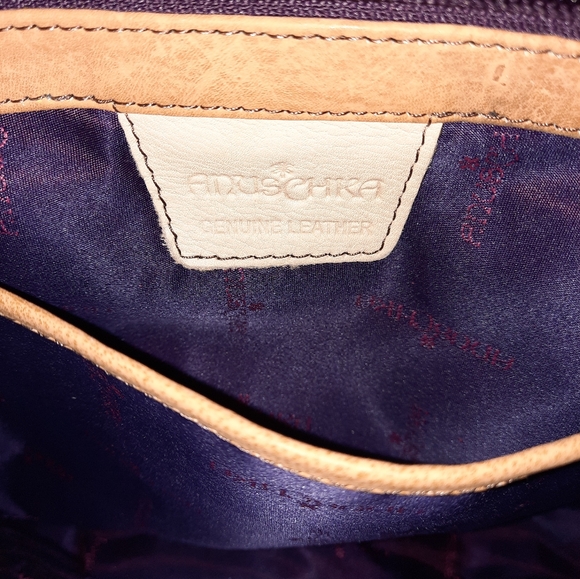 Anuschka Bag and Matching Wallet Set Cat Dog Morning Glory Flowers - Picture 8 of 16